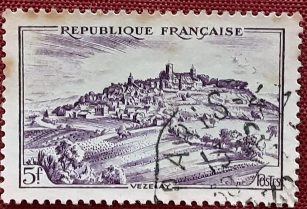 5 TIMBRES &agrave; collection VEZELAY 5f dont 1 oblit&eacute;r&eacute; 