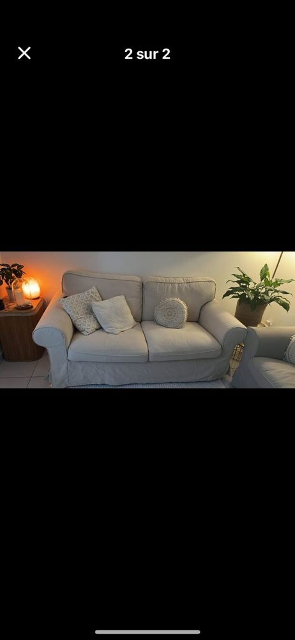 canap&eacute; 1 places beige d&eacute;houssable Meubles