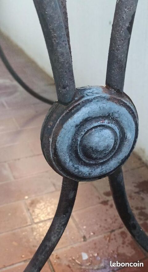 Table bistrot ancienne avec marbre d'origine 20 Martigues (13)