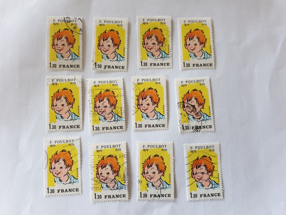 Timbre france poulbot (1979) oblit&eacute;r&eacute;s - lot 1.20 euro 