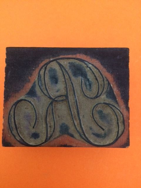 Tampon encreur ancien en bois 5 Nice (06)