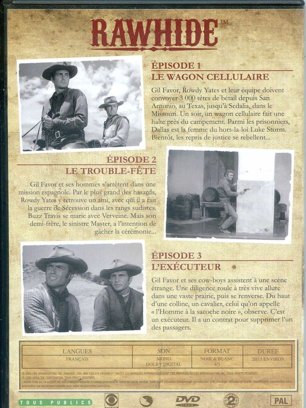Rawhide n&deg;1, DVD et blu-ray
