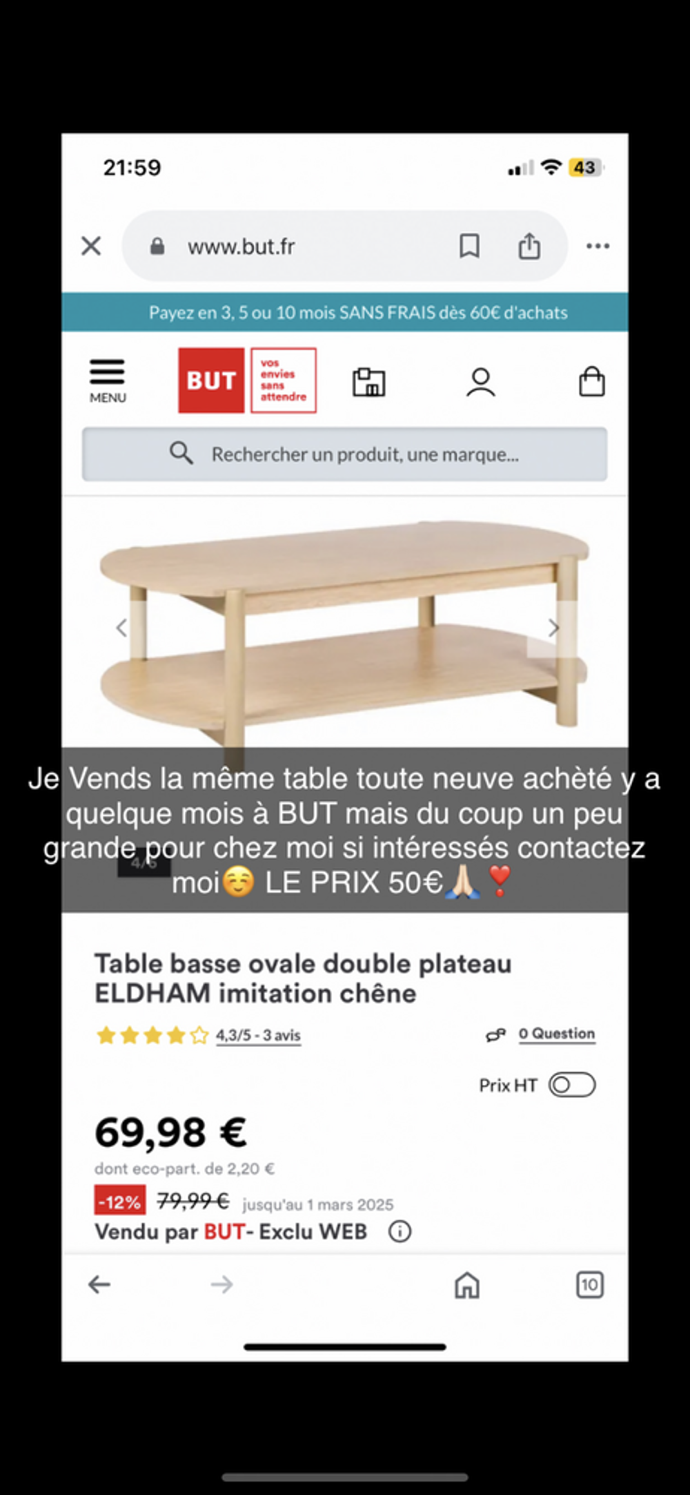 TABLE BASSE Meubles
