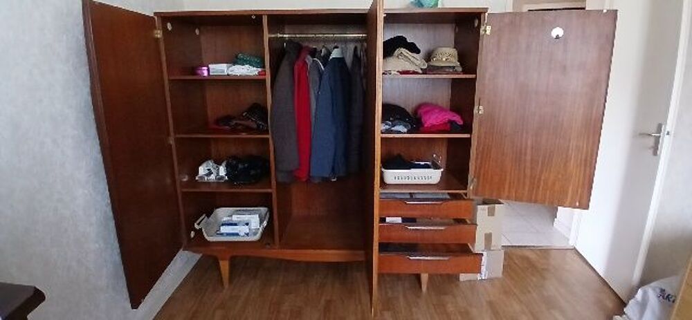 Armoire style scandinave vintage en teck 1960 Meubles