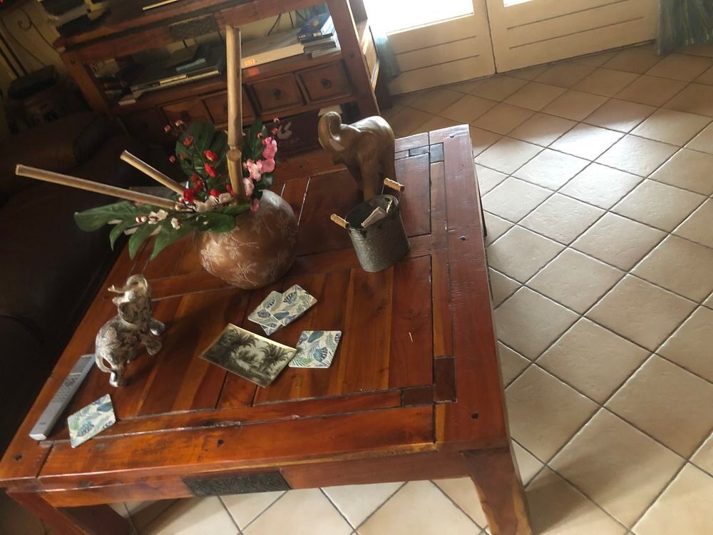 table basse artisanale 100% accacia Meubles