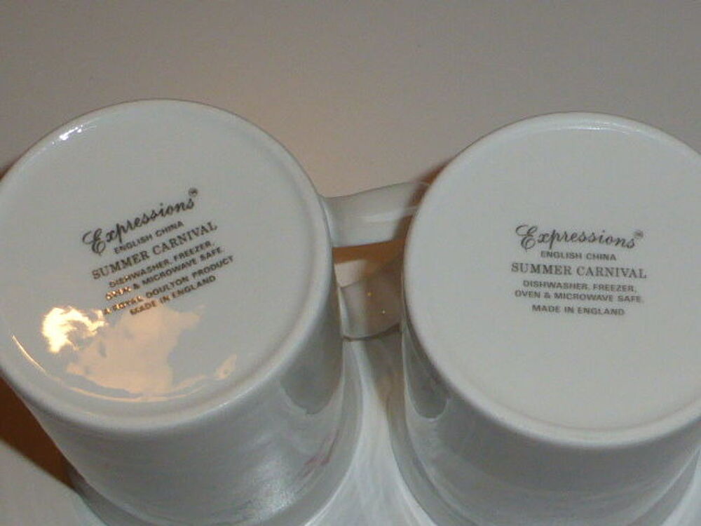 Lot de 2 mugs porcelaine Summer Carnival Royal Doulton Cuisine