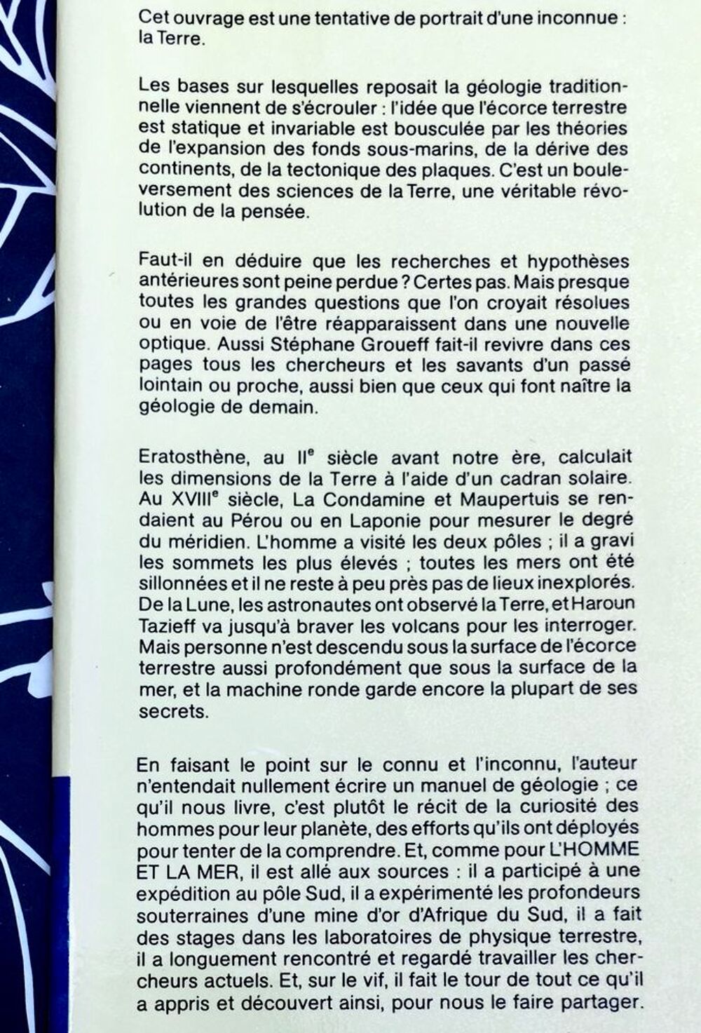 L'Homme et la Terre de S.GROUEFF (Larousse);Beau livre reli&eacute; Livres et BD