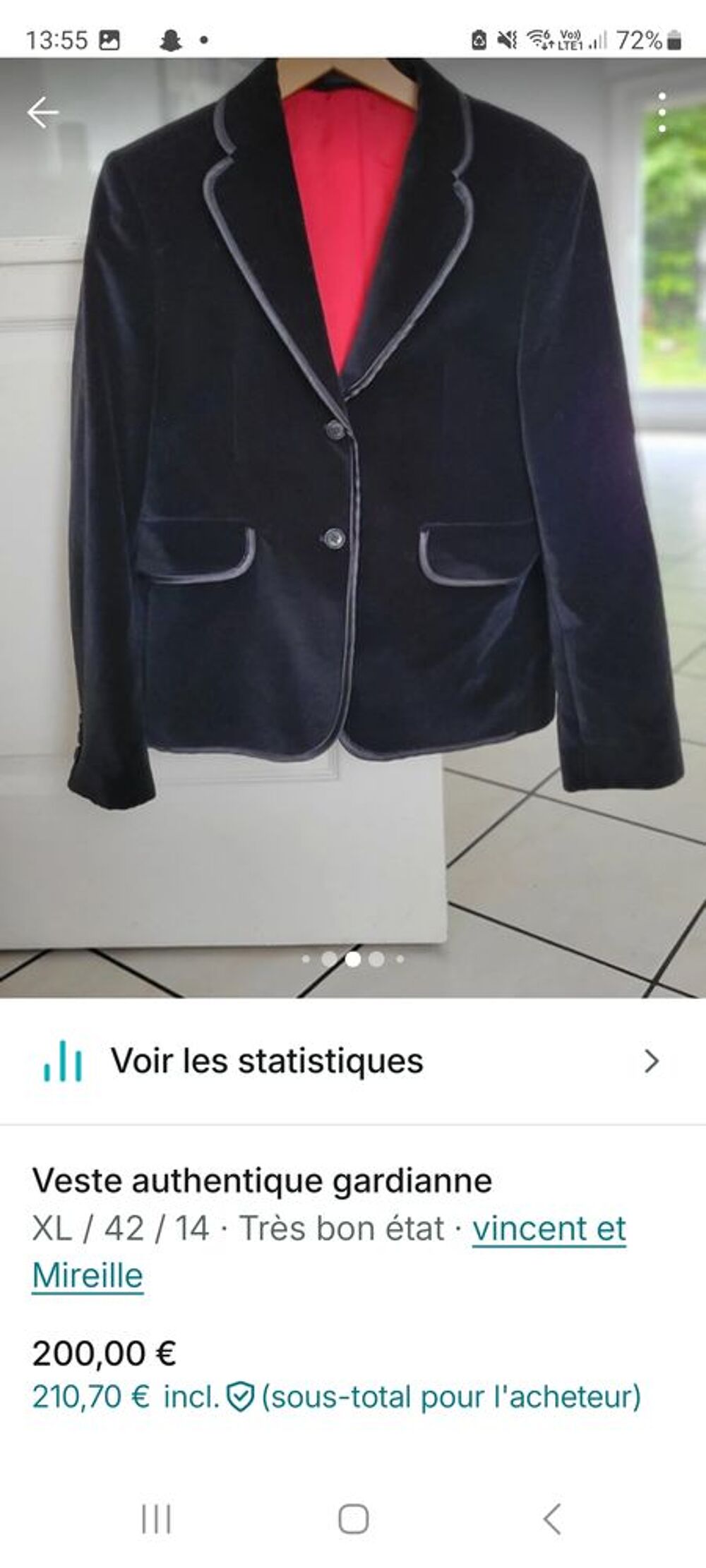 Veste authentique gardianne Vêtements