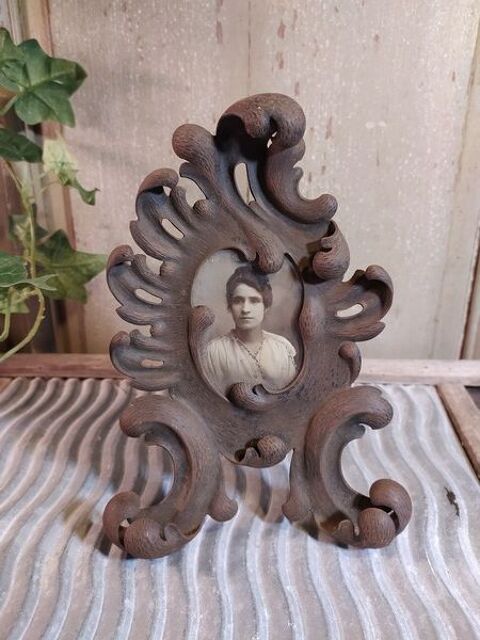 Ancien Cadre Porte Photo M�tal D�cor Rocaille Rococo 80 Loches (37)