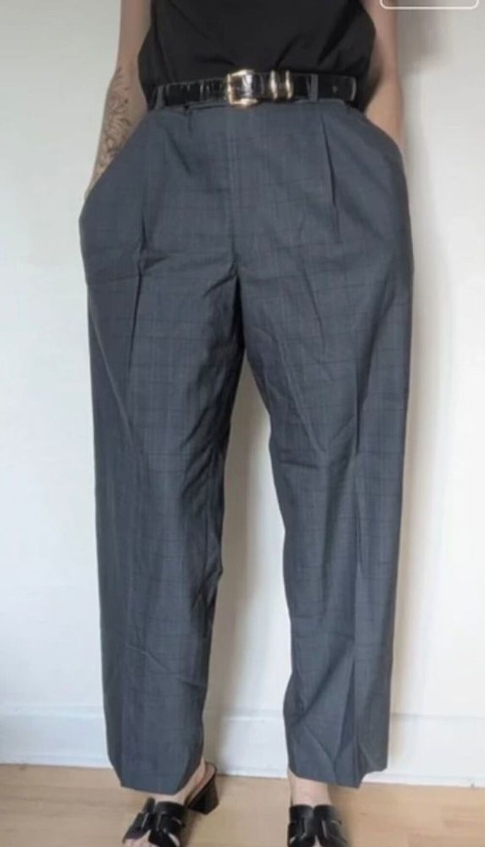 Vintage pleated plaid suit pants XXXL / 46 Vêtements