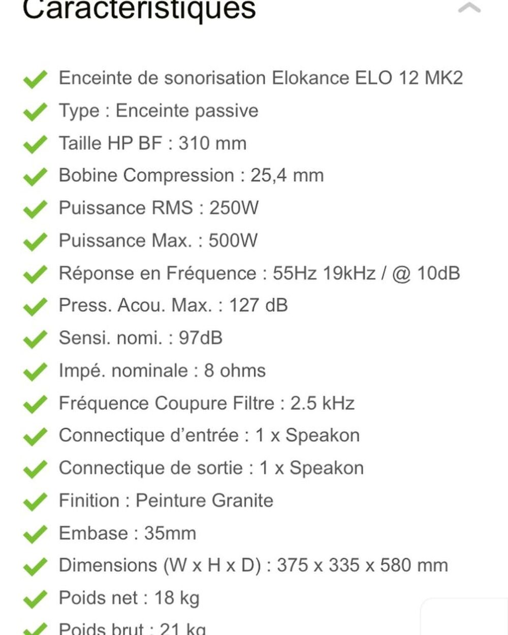 Caisson de basse + haut parleur Audio et hifi