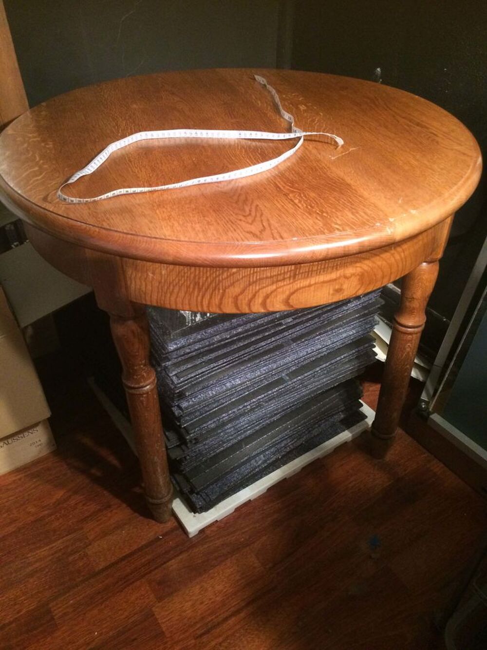 Table ronde 90 cm ch&ecirc;ne massif Meubles
