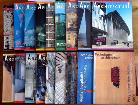 Technique & Architecture, revue, lot de 18, TBE 42 Paris 4 (75)