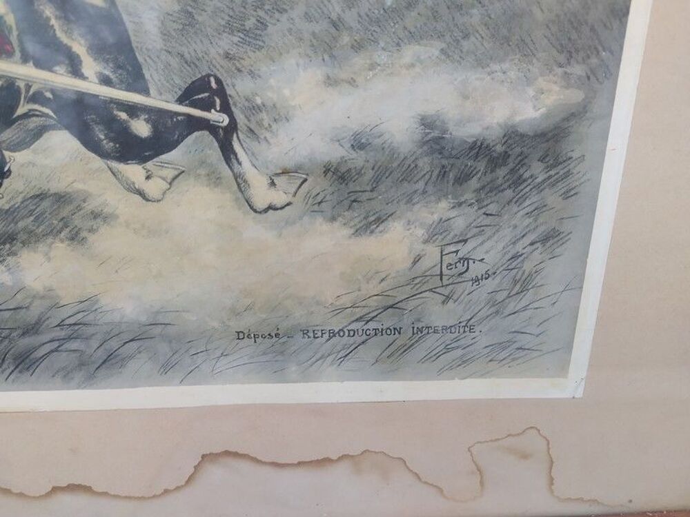 Photographie Militaire 1er R&eacute;giment Cuirassiers 1917 