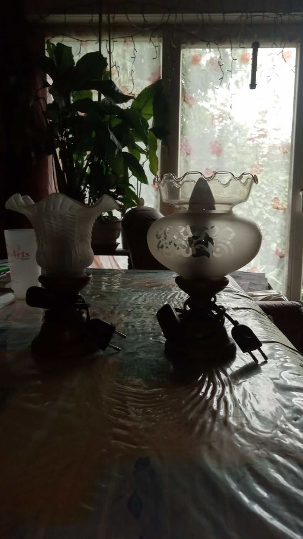lampe de chevet en bois rustique Décoration