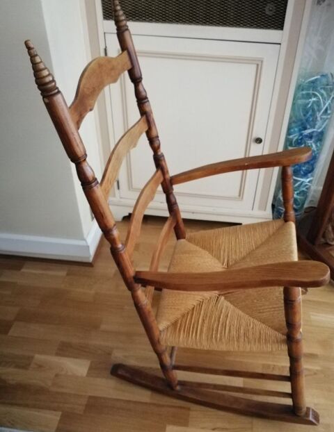 Fauteuil  a bascule en chéne Siége  Paillée neuve 0 Saint-Germain-en-Laye (78)