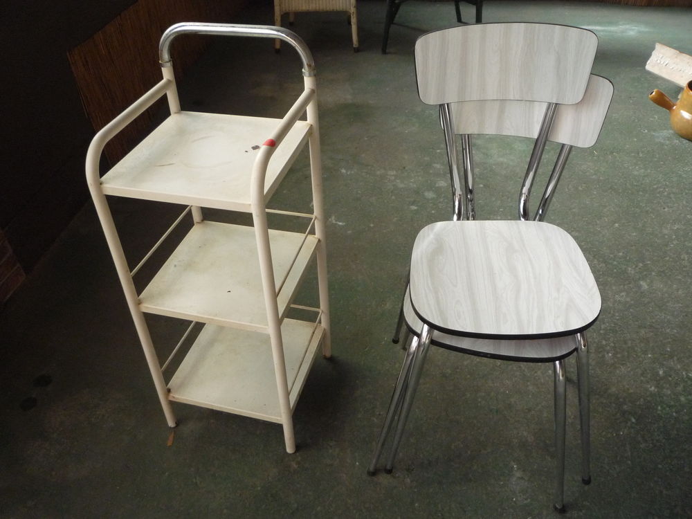 Chevet/&eacute;tag&egrave;re m&eacute;tallique,meuble m&eacute;tal,industriel/chaise (L) Meubles