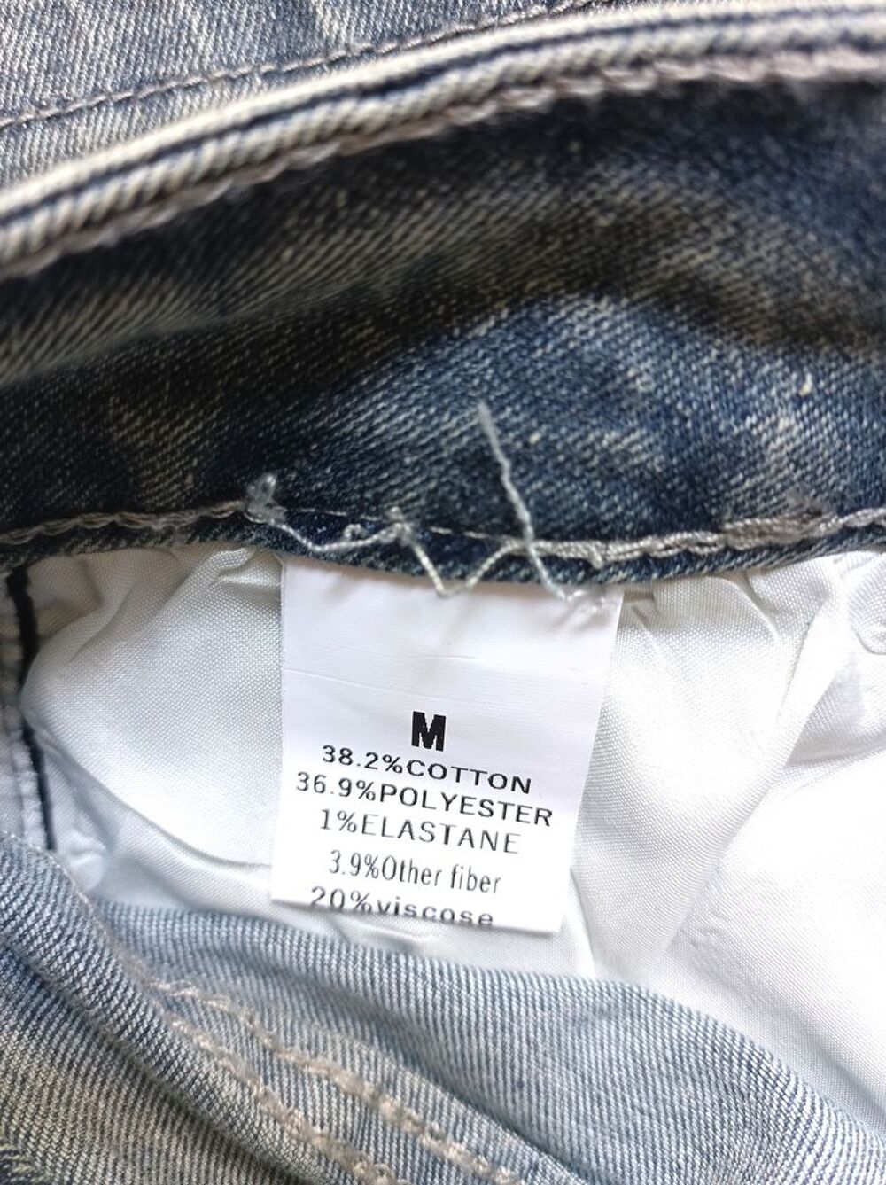 Jean bleu gris T38/M &eacute;vas&eacute; bas bootcut extensible Shein neuf Vêtements