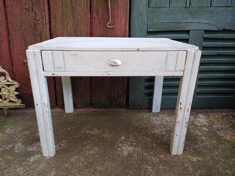 Petite Table Basse Bois Patine Art D&eacute;co 
Meubles