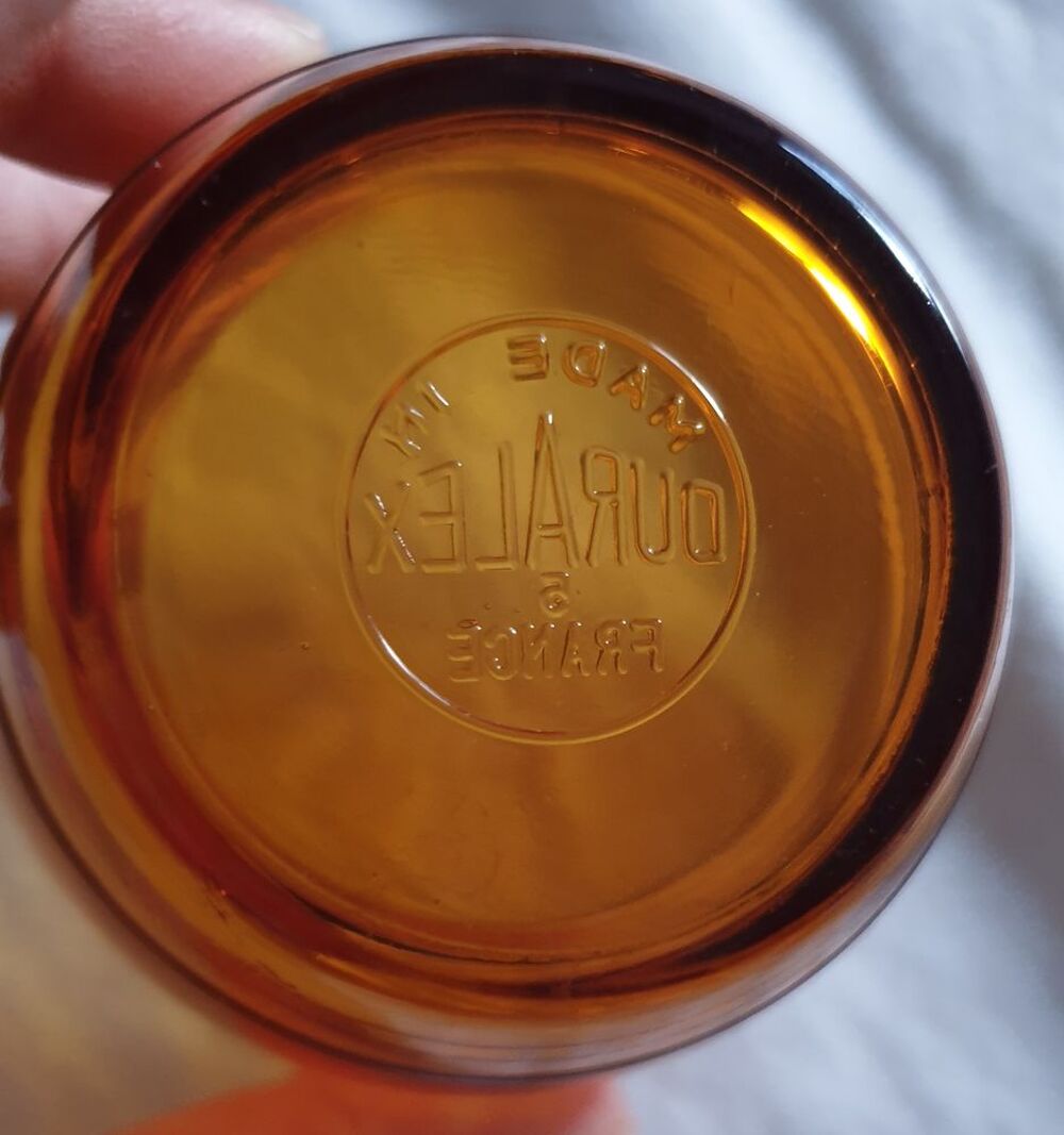 Lot de 12 verres ambr&eacute;s ? Duralex - Vintage Cuisine