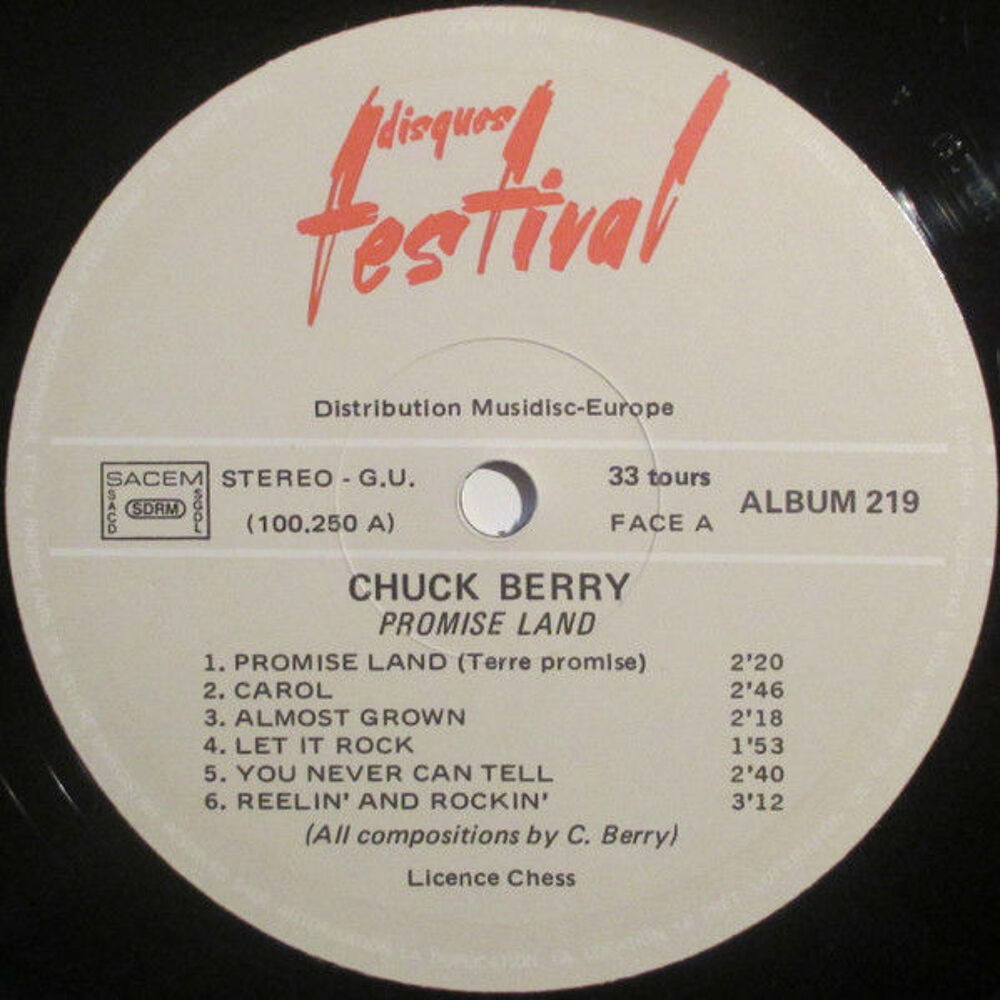 Chuck Berry ? Promised Land ? Vinyle original 1964 CD et vinyles