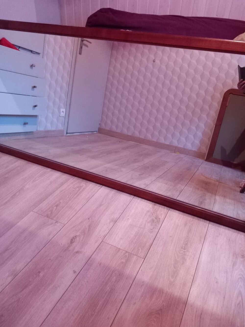 Meuble enfilade merisier avec son miroir. Meubles