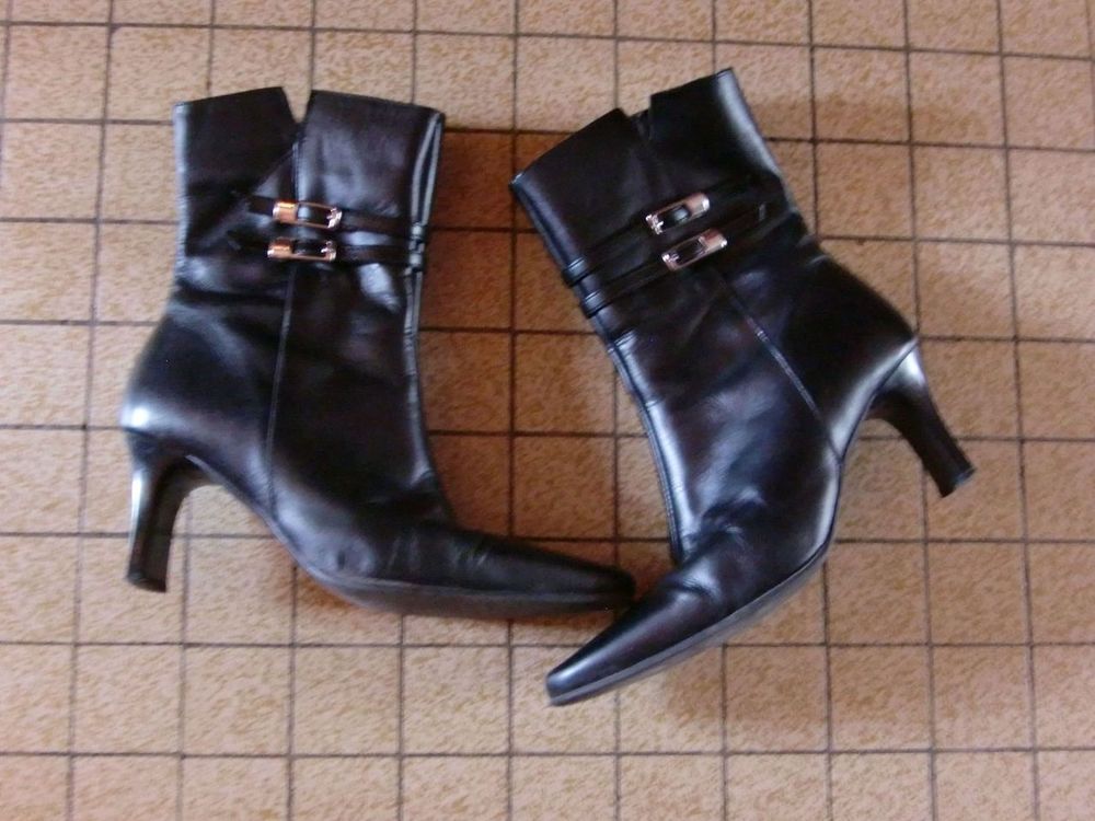 Bottines cuir noir Chaussures