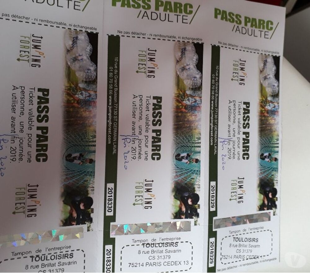 Pass Parc pour JUMPING FOREST (St Germain Laval) Billetterie