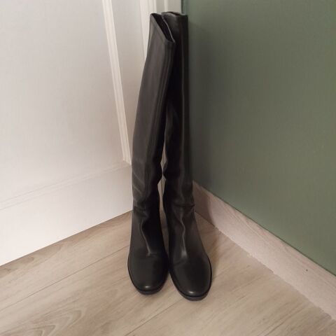 Bottes en cuir noir 50 Houchin (62)