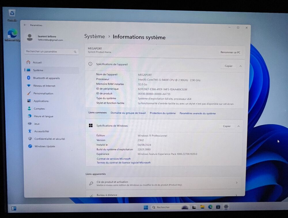 PC gamer Matériel informatique