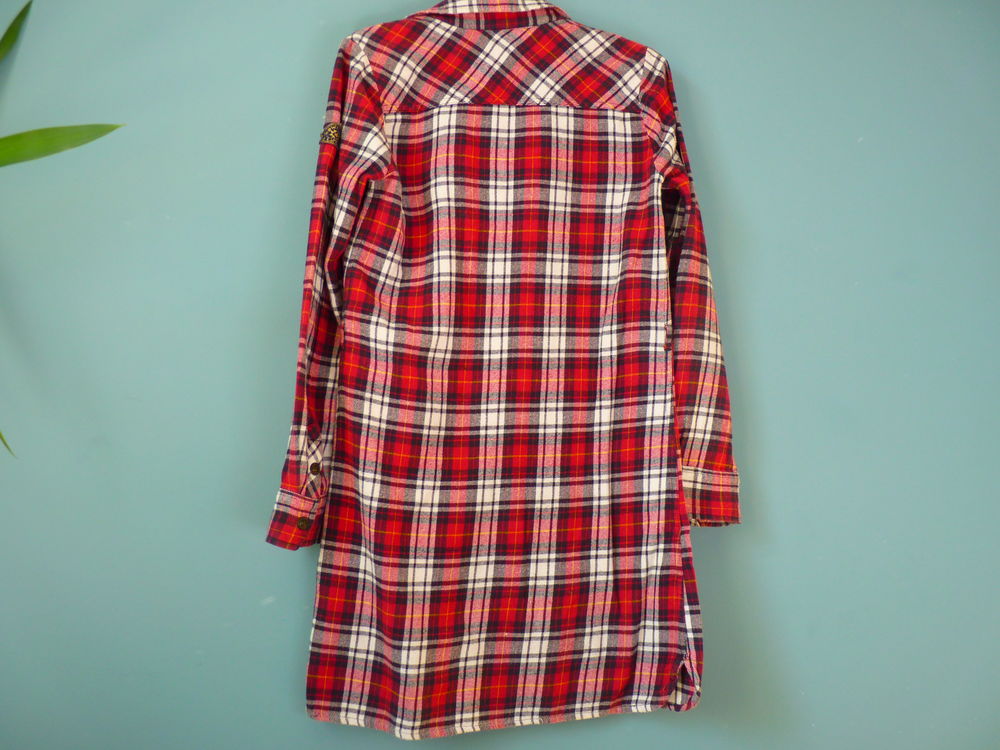 Robe chemise Esprit Fille 14 ans carreaux rouges TBE Vtements enfants