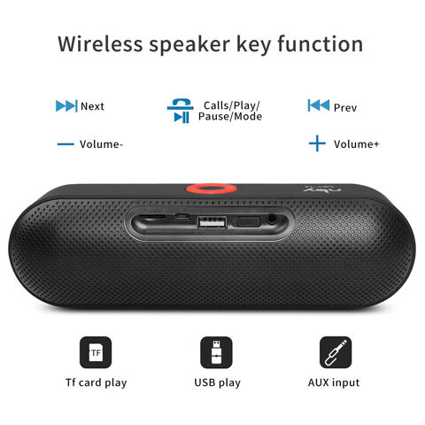 Enceintes sans fil Bluetooth portables MNBY-18 avec chargeur 20 Orange (84)