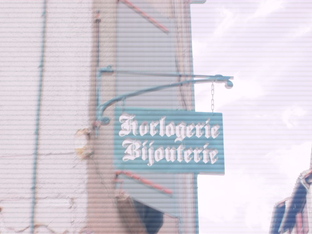 Enseigne en drapeau Bijoux et montres
