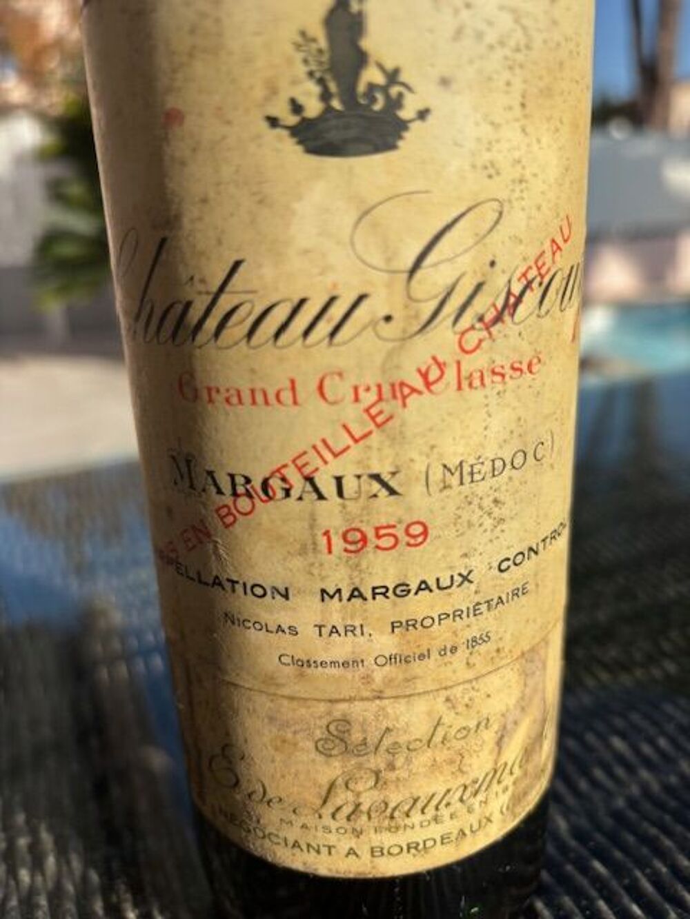  vin rouge ch&acirc;teau giscours grand cru classe Margaux 