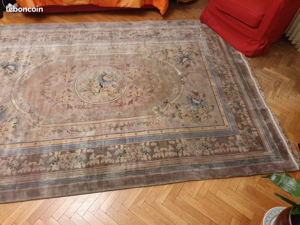 Grand Tapis soie Chine Dcoration