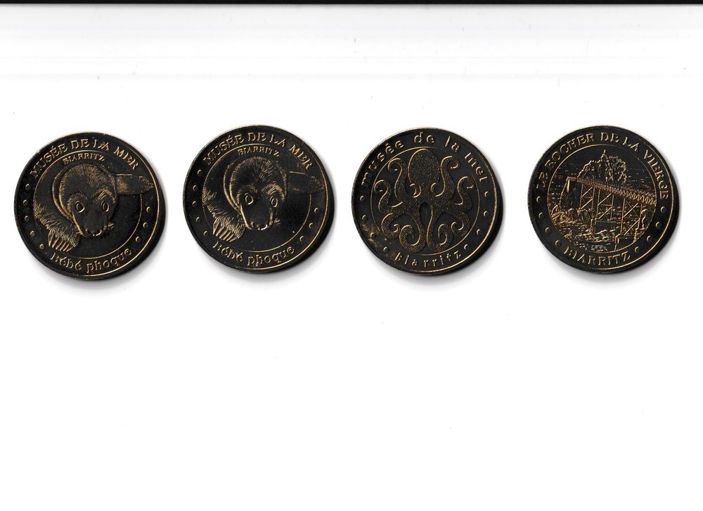 MDP Lot 4 m&eacute;dailles Mus&eacute;e de la mer de Biarritz
