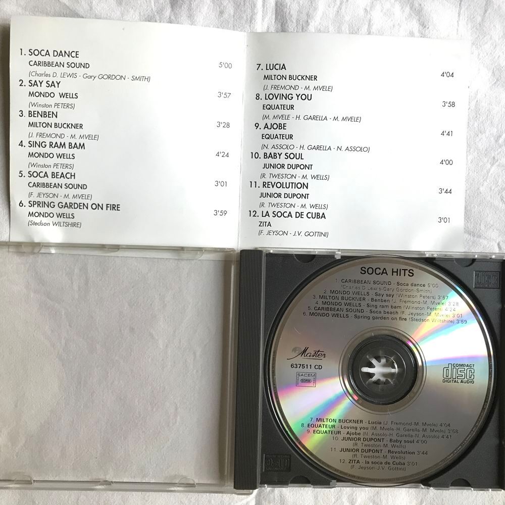 CD Soca Hits Compilation CD et vinyles