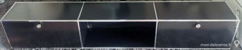 Meuble tv/hifi usm haller noir 2 port abat 1niche 1160 Chenoise (77)