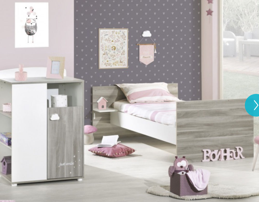 Lit combin&eacute; &eacute;volutif 60x120 en 90x190-table &agrave; langer/commode Mobilier enfants
