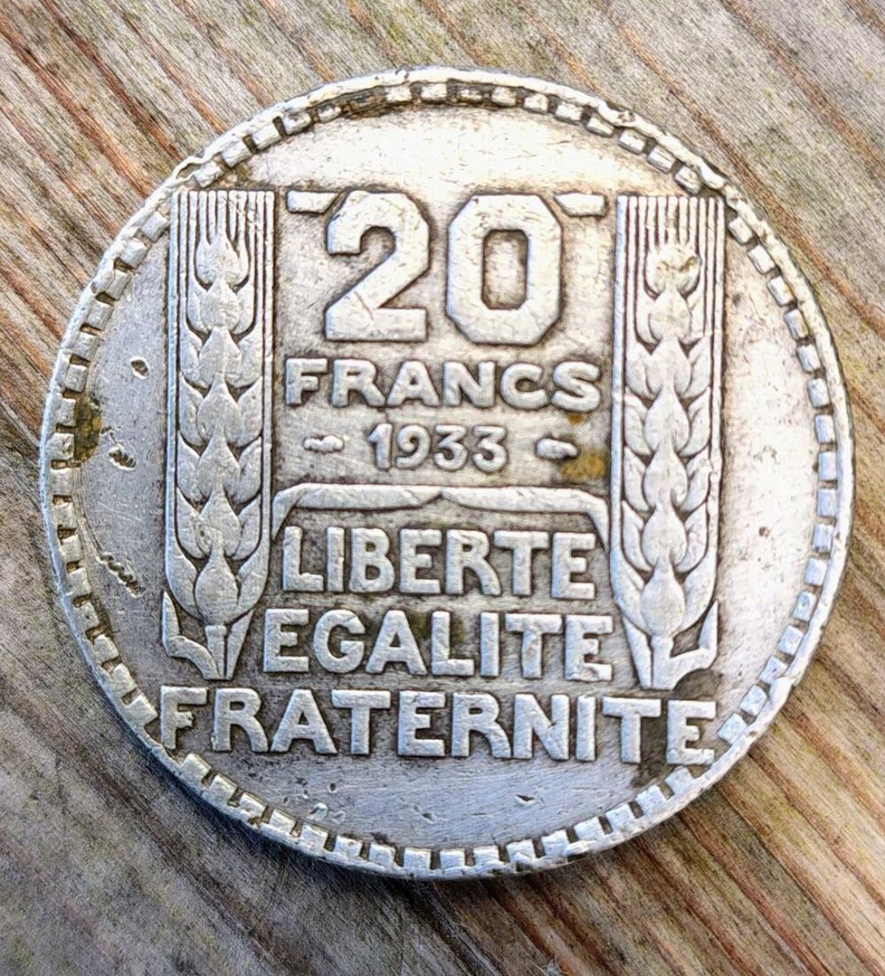 Pi&egrave;ce+de+20+francs+1933+TURIN 