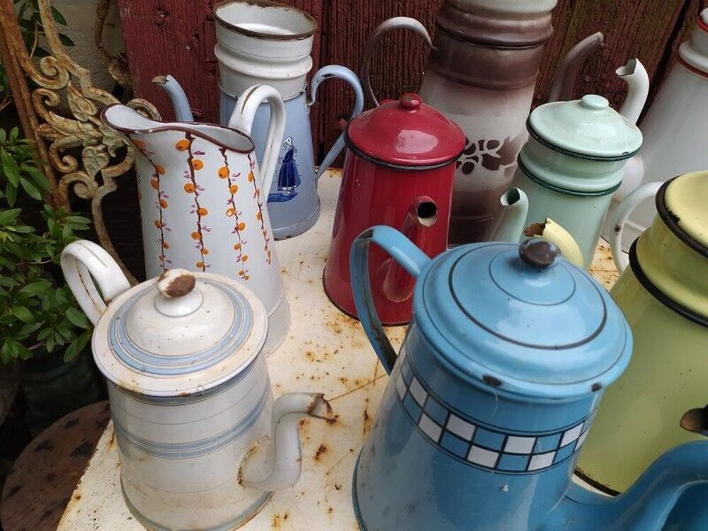 Anciennes Cafeti&egrave;res &Eacute;maill&eacute;es &Eacute;mail Couleur Enamel Coffee 