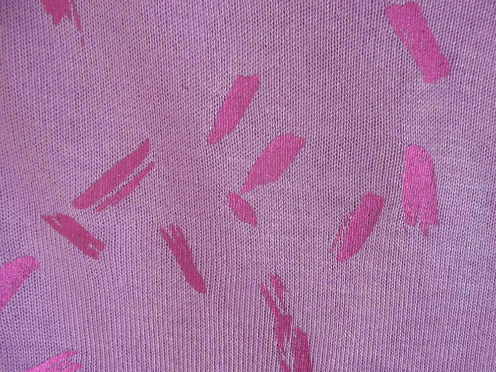 Pull L&eacute;ger Rose avec des Traits Rose Fushia Brillant- Zara Vêtements