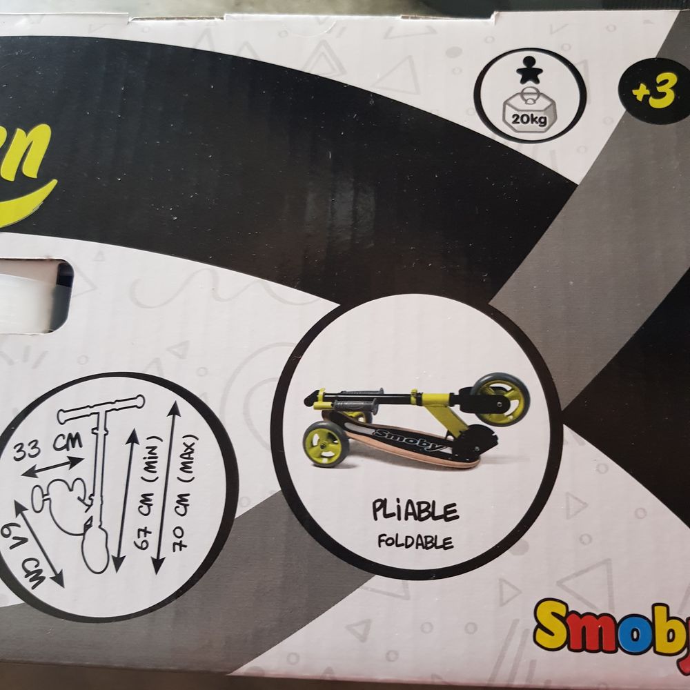 Trotinette 3 roues Smoby pliable Jeux / jouets