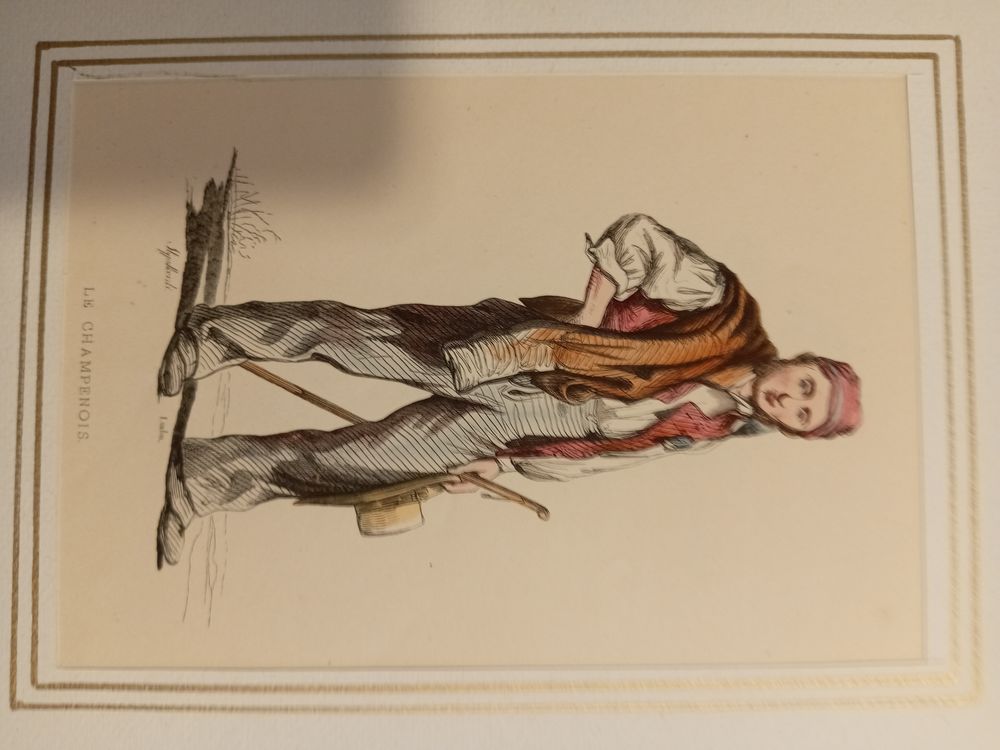 GRAVURES ORIGINALES de 1830 COSTUMES REGIONAUX 