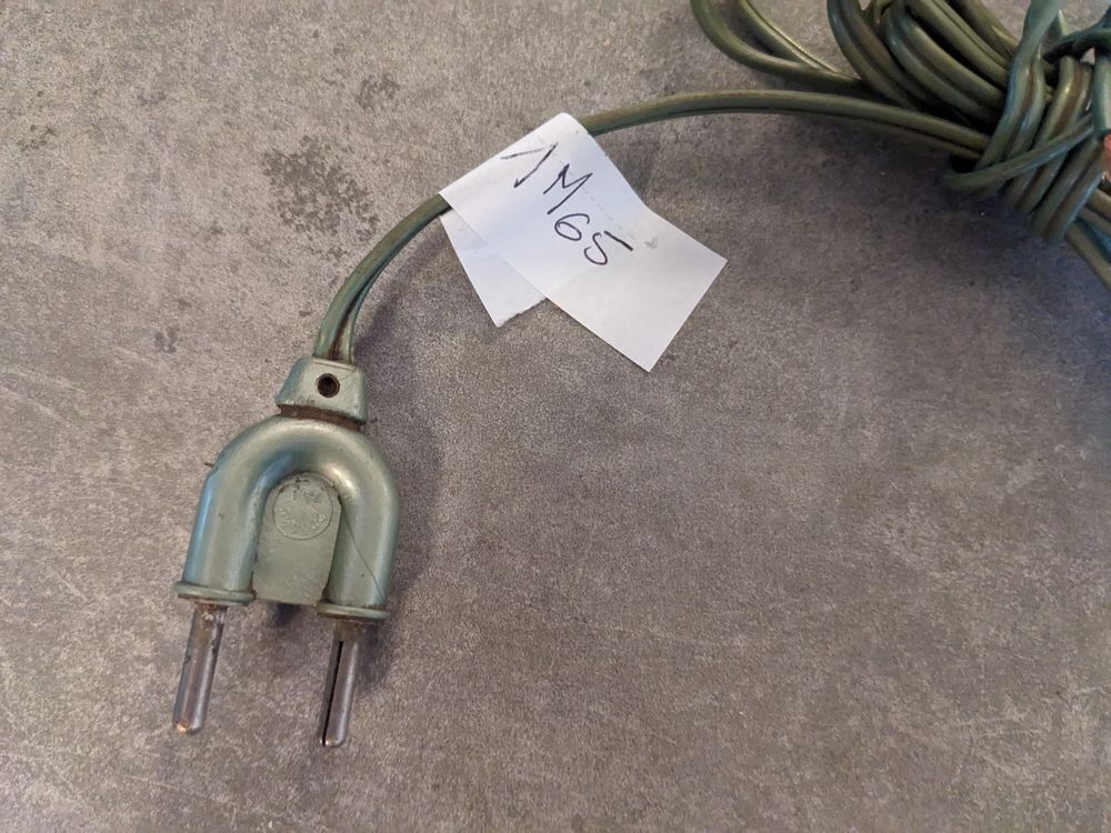 Prise fer a cheval + fil c&acirc;ble &eacute;lectrique 1m65 de lampe JUMO Electroménager