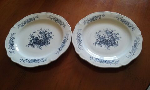 2 assiettes porcelaine de Gien diamètre 22 cm 19 Lésigny (77)