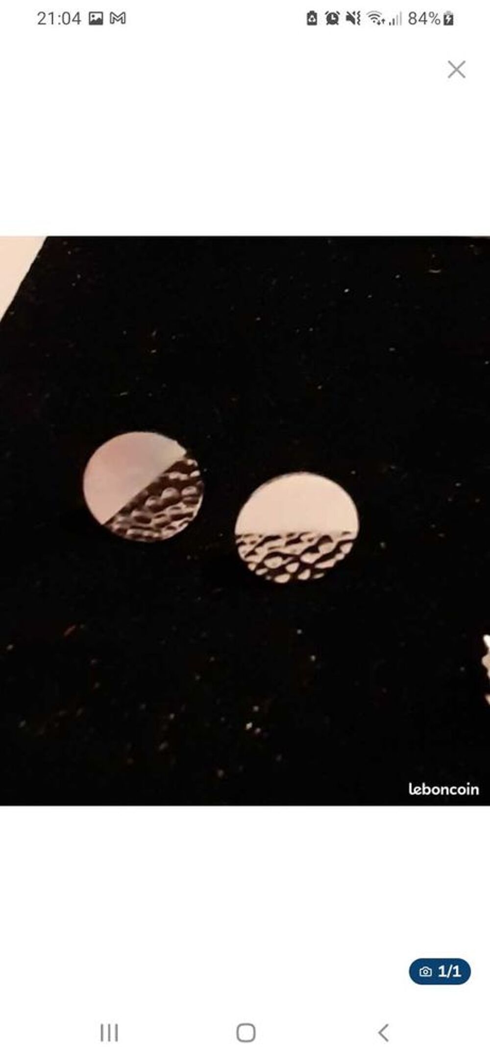 boucles d'oreilles inoxydable nacre argent&eacute; Bijoux et montres