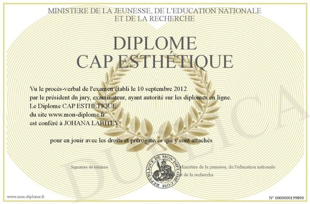   PROFESSEUR DONNE COURS PARTICULIER CAP ESTHETIQUE 