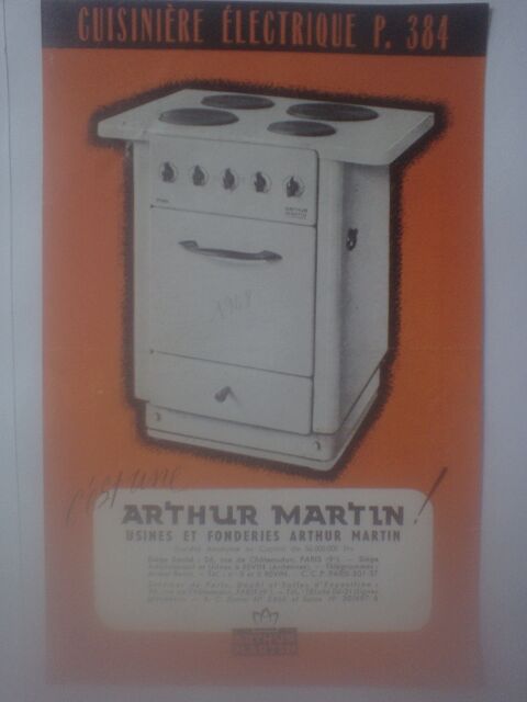 Pub ancienne Arthur Martin Usines de fonderies Arthur Paris
7 N�rac (47)