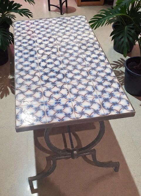 BELLE TABLE BASSE FAIENCE ET FER FORGE 125 Champagne-au-Mont-d'Or (69)